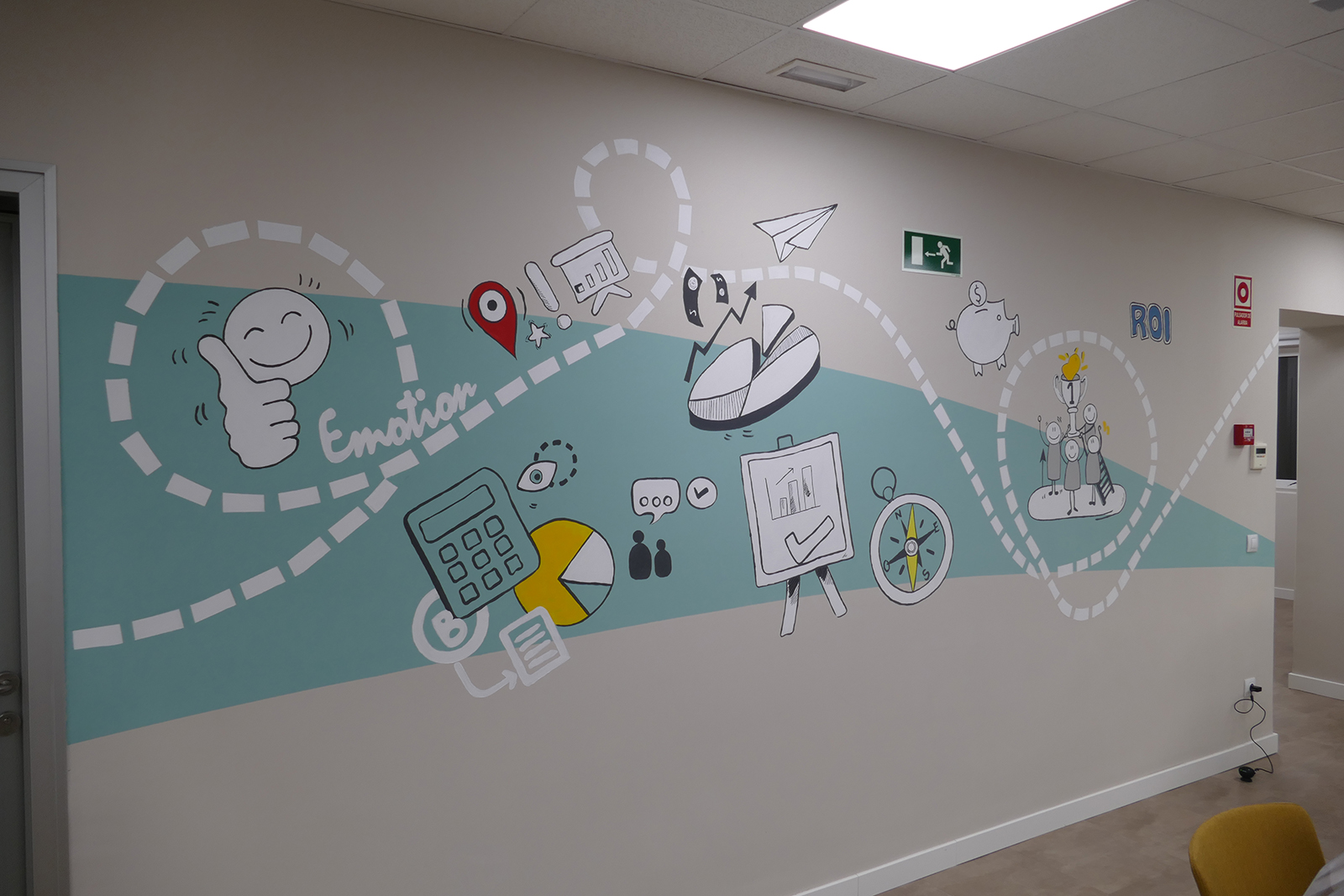 Murales artísticos para oficinas y negocios